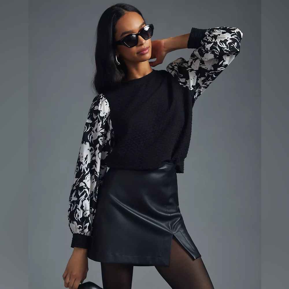 Anthropologie Porridge Textured Sweatshirt